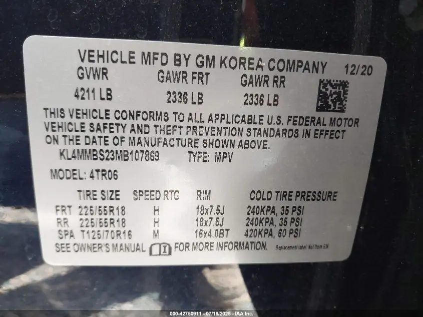 2021 BUICK ENCORE GX FWD PREFERRED