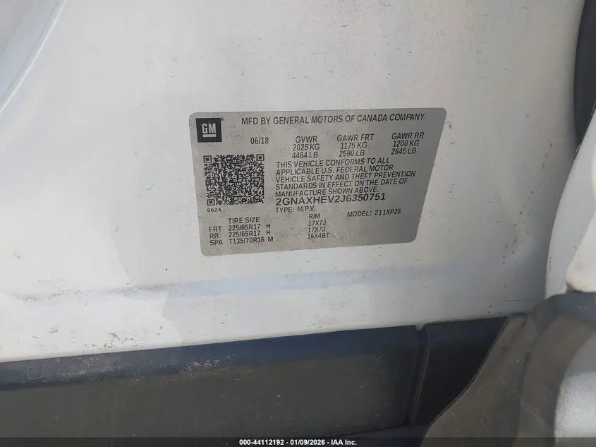 2018 CHEVROLET EQUINOX LS