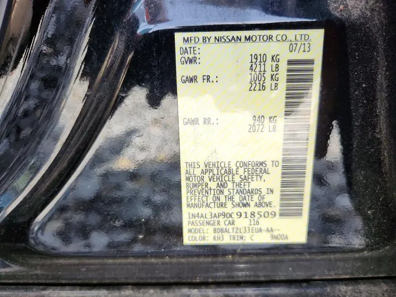 2013 NISSAN ALTIMA 2.5  