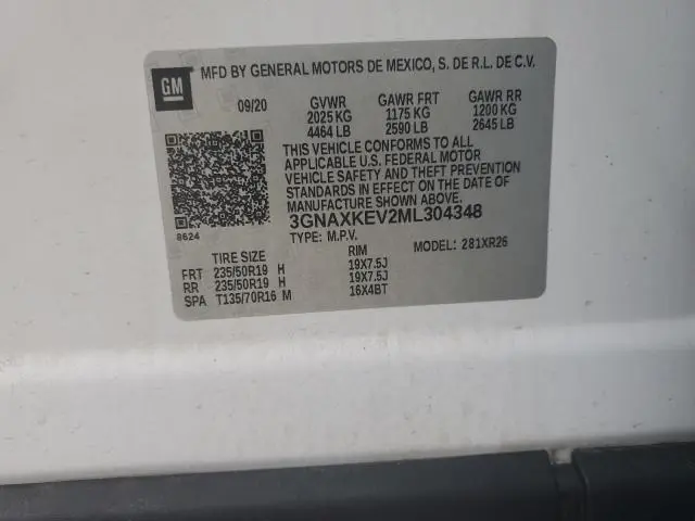 2021 CHEVROLET EQUINOX LT  