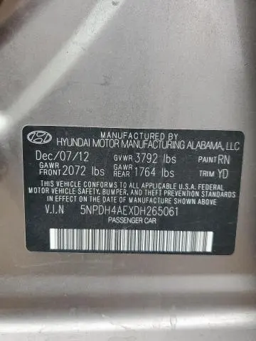 2013 HYUNDAI ELANTRA GLS  