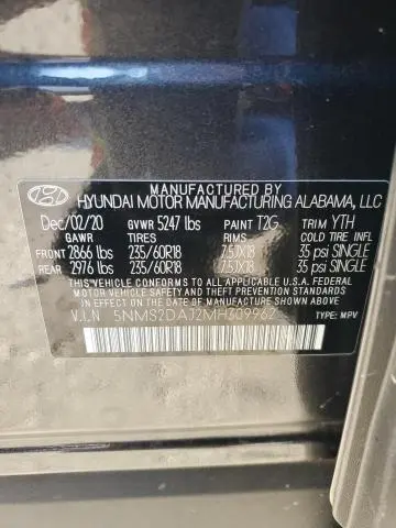 2021 HYUNDAI SANTA FE SEL  