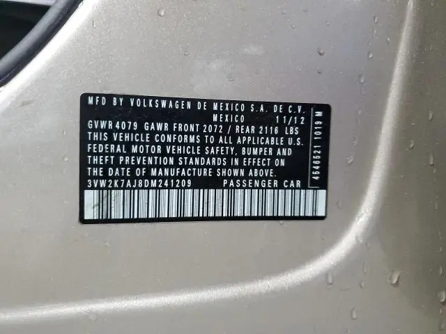 2013 VOLKSWAGEN JETTA BASE  