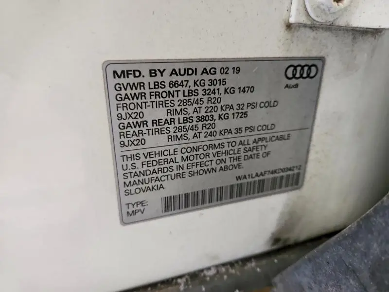 2019 AUDI Q7 PREMIUM PLUS  