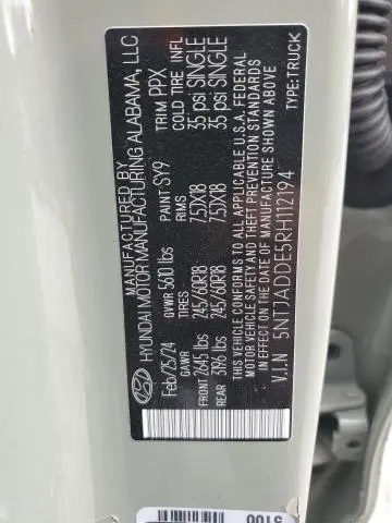 2024 HYUNDAI SANTA CRUZ SE  