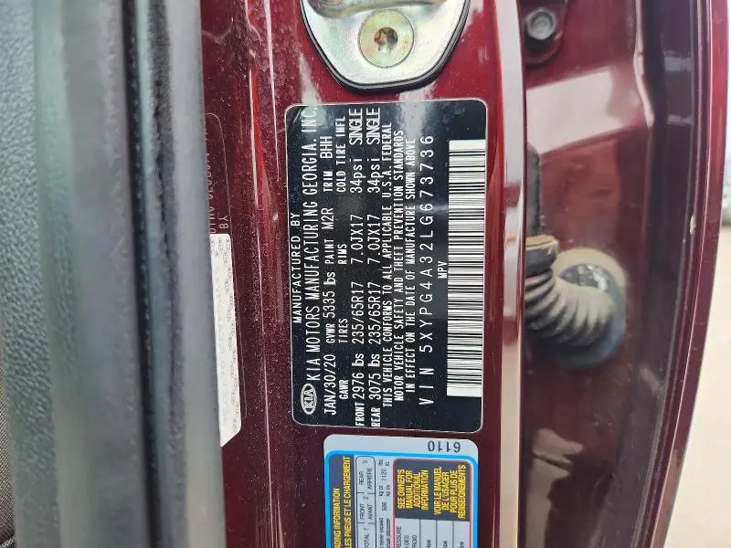 2020 KIA SORENTO LX  