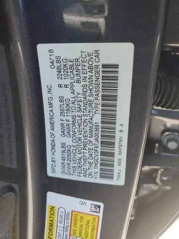 2018 HONDA ACCORD TOURING HYBRID
