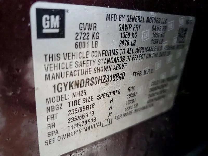 2017 CADILLAC XT5 LUXURY  