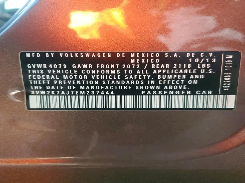 2014 VOLKSWAGEN JETTA BASE  