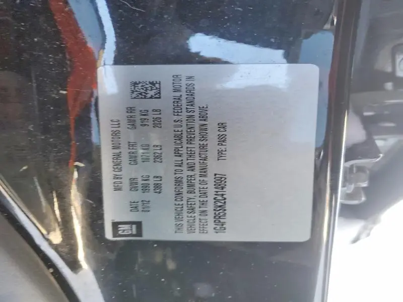 2012 BUICK VERANO CONVENIENCE  