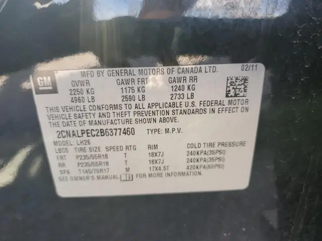2011 CHEVROLET EQUINOX LT  