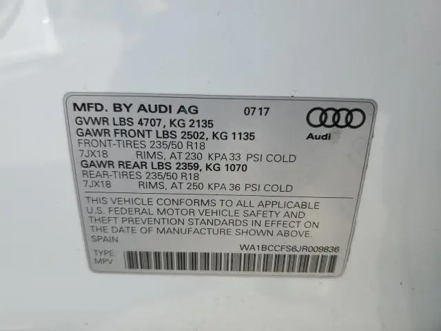 2018 AUDI Q3 PREMIUM  