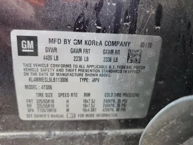 2020 BUICK ENCORE GX SELECT  