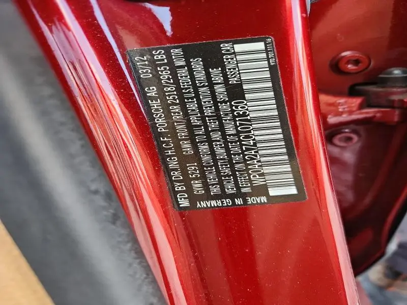 2012 PORSCHE PANAMERA 2  
