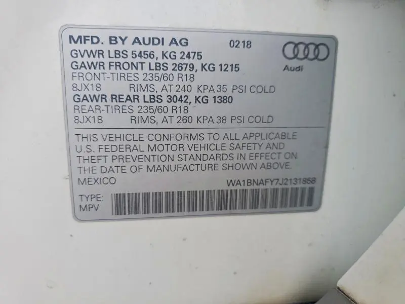 2018 AUDI Q5 PREMIUM PLUS  