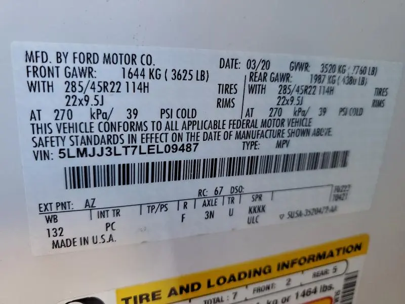 2020 LINCOLN NAVIGATOR L RESERVE  