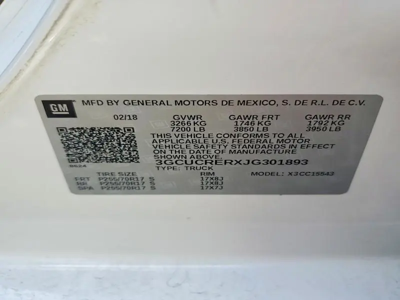 2018 CHEVROLET SILVERADO C1500 LT  