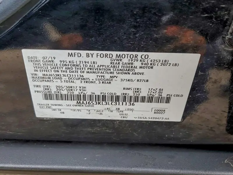 2020 FORD ECOSPORT TITANIUM  