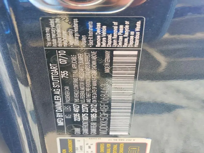 2011 MERCEDES-BENZ E 350  