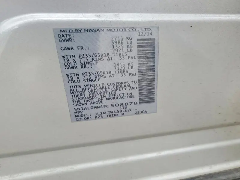 2015 INFINITI QX60 BASE  