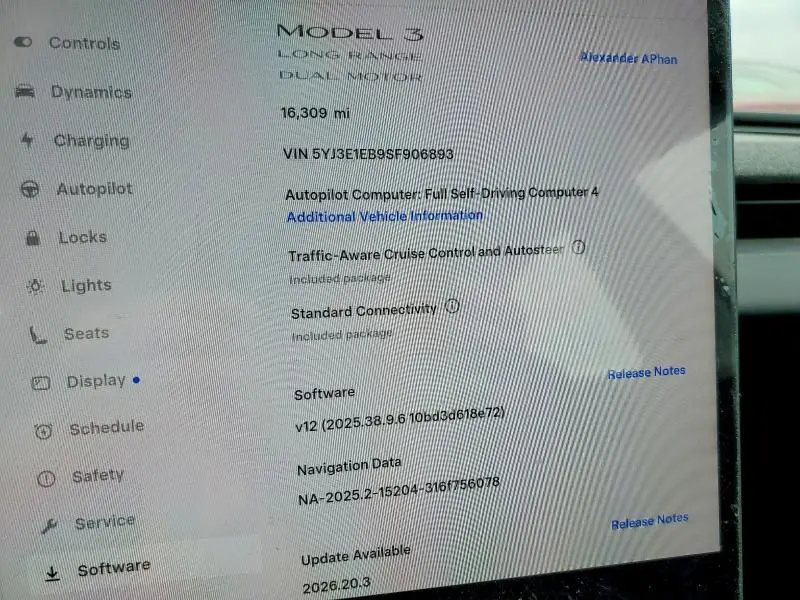 2025 TESLA MODEL 3   