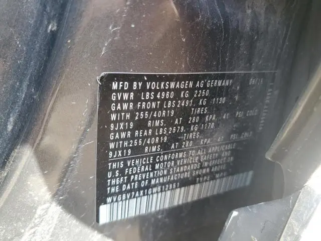 2016 VOLKSWAGEN TIGUAN S  