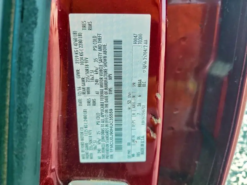 2017 FORD ESCAPE TITANIUM  