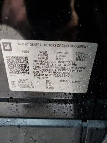 2020 CHEVROLET EQUINOX LS  