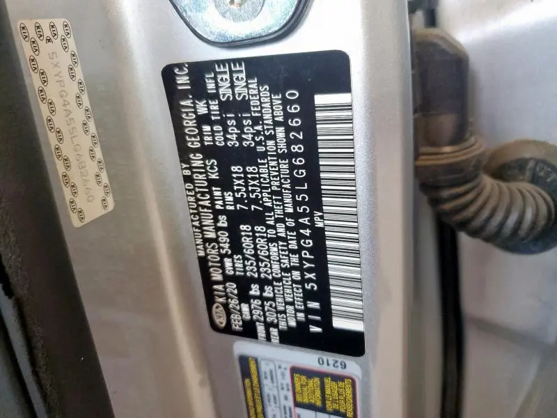 2020 KIA SORENTO S  