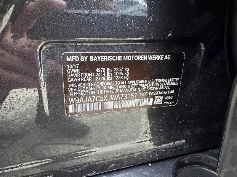 2018 BMW 530 XI  
