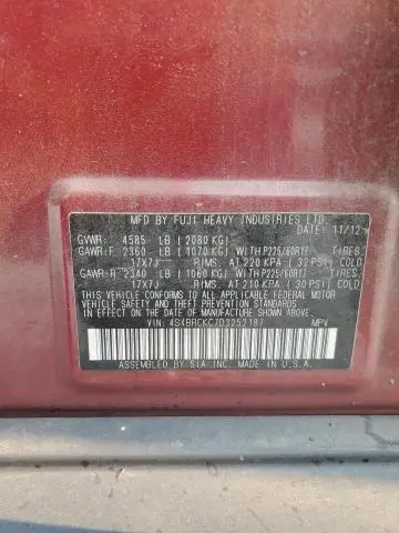 2013 SUBARU OUTBACK 2.5I LIMITED  