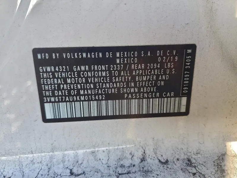 2019 VOLKSWAGEN GTI S  