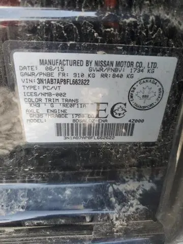 2015 NISSAN SENTRA S  