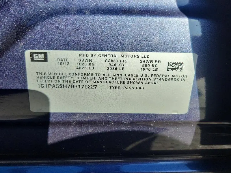 2013 CHEVROLET CRUZE LS  