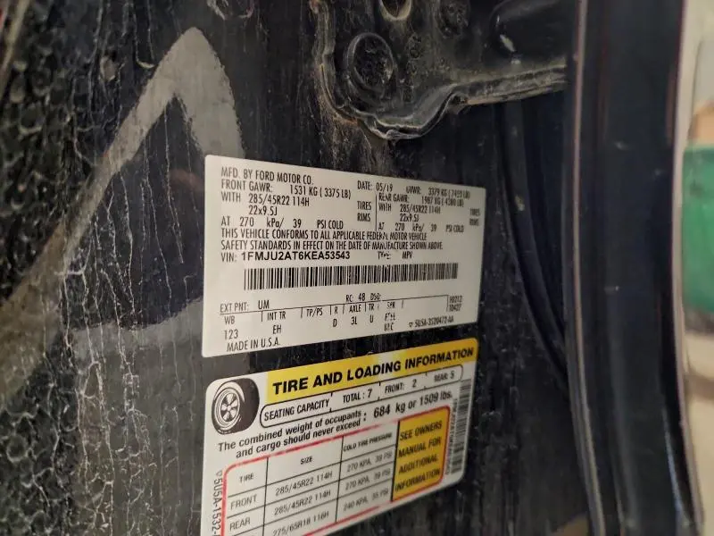 2019 FORD EXPEDITION LIMITED  