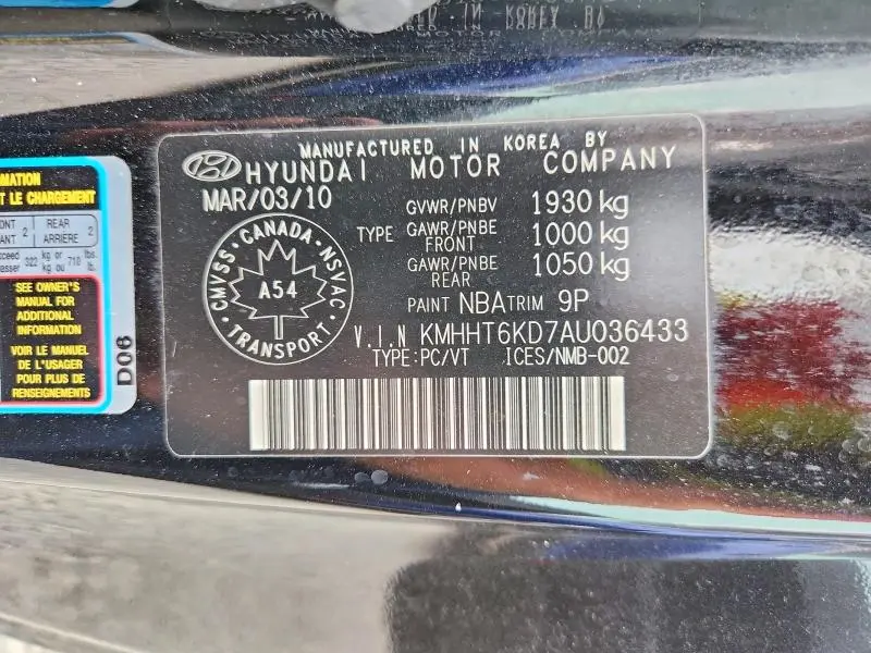 2010 HYUNDAI GENESIS   