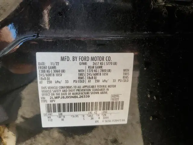 2022 LINCOLN NAUTILUS   