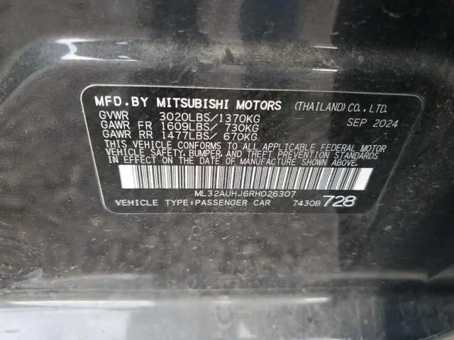 2024 MITSUBISHI MIRAGE ES