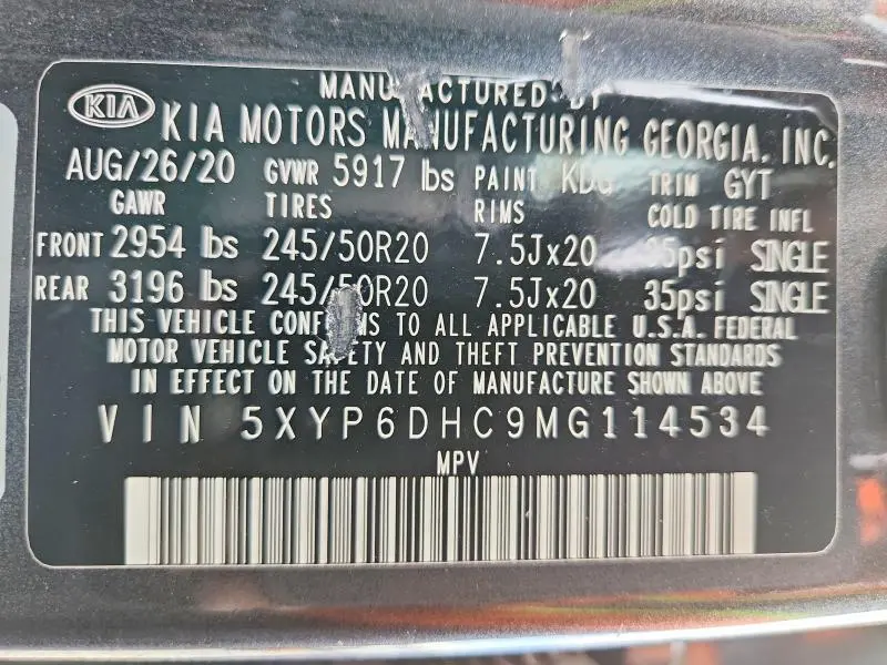 2021 KIA TELLURIDE S  