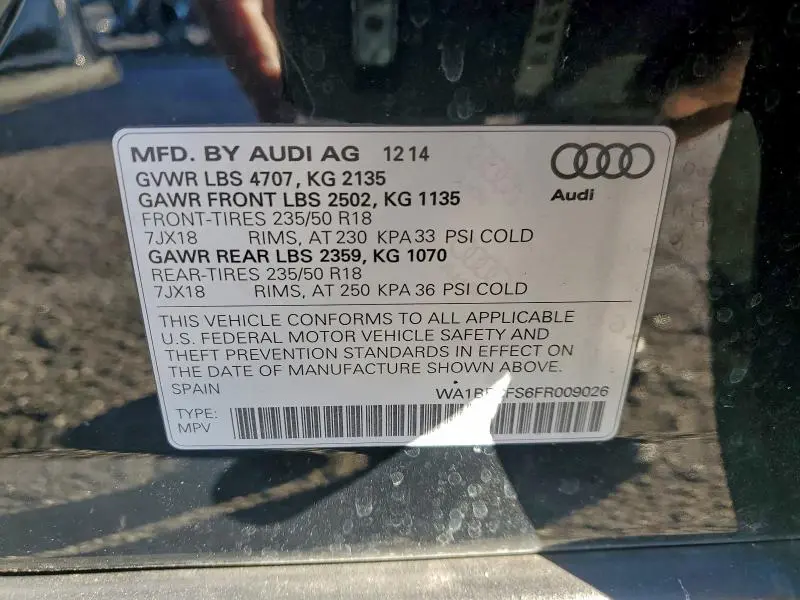 2015 AUDI Q3 PREMIUM PLUS  