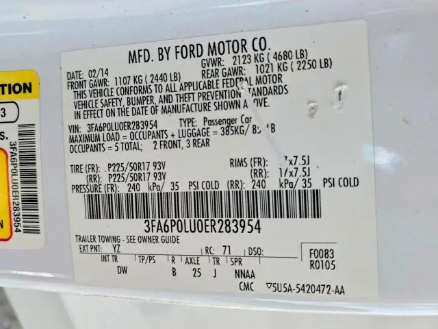 2014 FORD FUSION SE HYBRID  