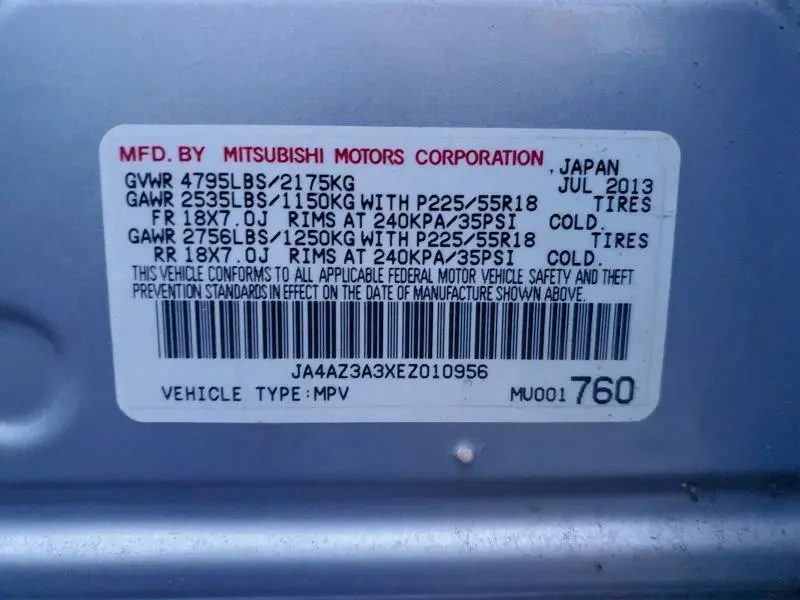 2014 MITSUBISHI OUTLANDER SE  