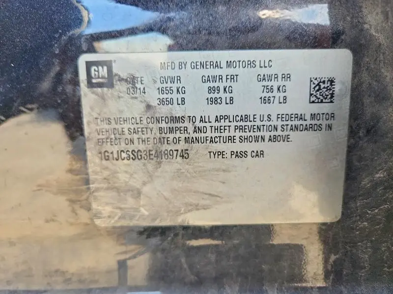 2014 CHEVROLET SONIC LT  