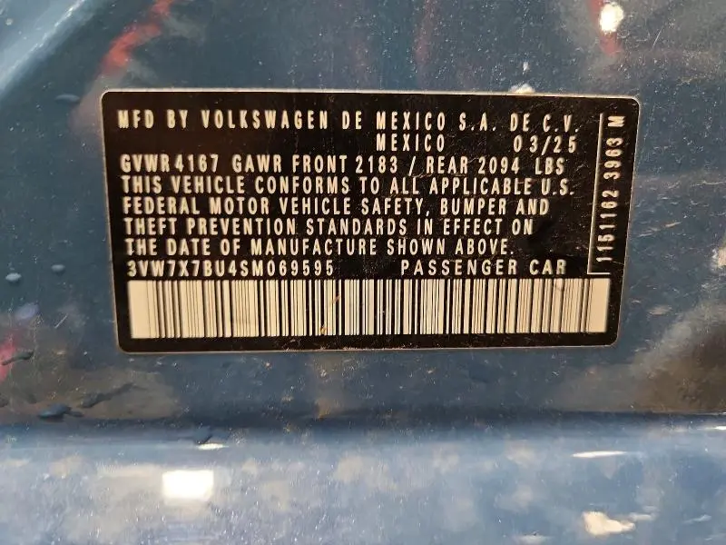 2025 VOLKSWAGEN JETTA SE  