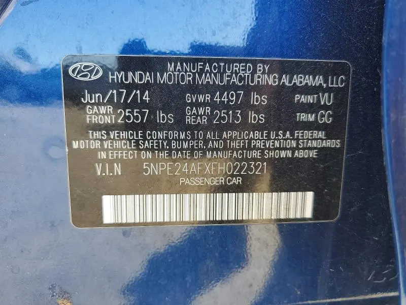 2015 HYUNDAI SONATA SE  