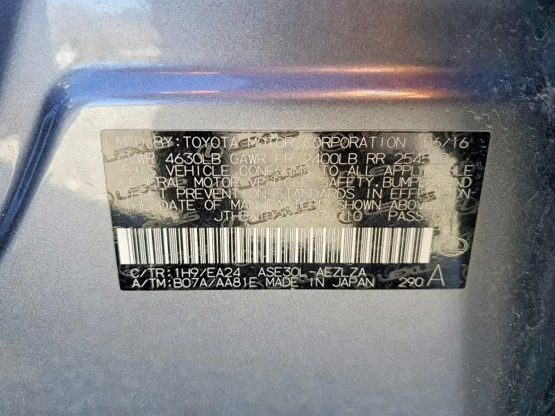 2016 LEXUS IS 200T BASE  