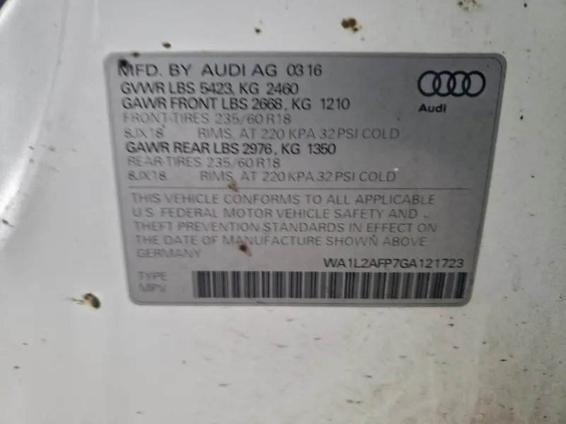 2016 AUDI Q5 PREMIUM PLUS  