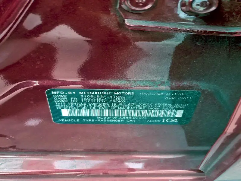 2024 MITSUBISHI MIRAGE G4 SE  