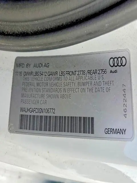 2016 AUDI A6 PRESTIGE  