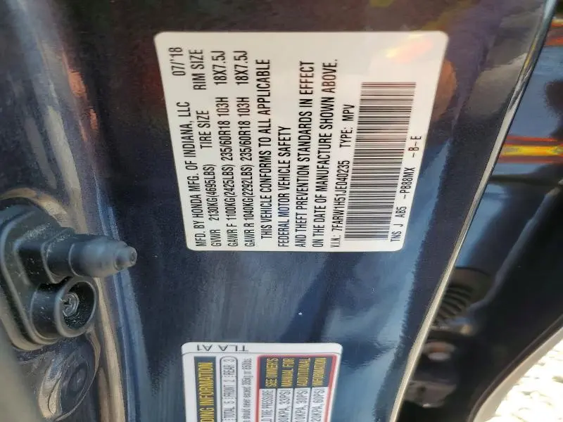 2018 HONDA CR-V EX  